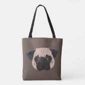 Pug Dog Tote Bag (Achterkant)