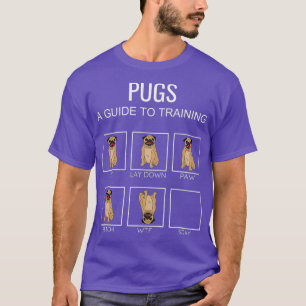 Pug Dog Tshirt Grappige Gids voor Hond Training Pu