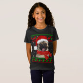 Pug Dog Ugly Sweater Kerstpuppy Hondenliefhebber T-shirt (Voorkant volledig)