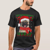 Pug Dog Ugly Sweater Kerstpuppy Hondenliefhebber T-shirt (Voorkant)