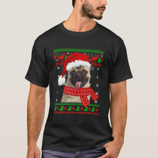 Pug Dog Ugly Sweater Kerstpuppy Hondenliefhebber T-shirt