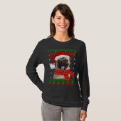 Pug Dog Ugly Sweater Kerstpuppy Hondenliefhebber T-shirt (Voorkant volledig)
