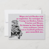 Pug Dog Uitnodigingen (Voorkant)