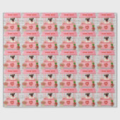 Pug Dog Valentijnsdag Kissing Booth Cadeaupapier (Vlak)