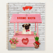Pug Dog Valentijnsdag Kissing Booth Planner (Voorkant)