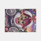 Pug Dog Valentine's Day Fleece Deken (Voorkant (Horizontaal))