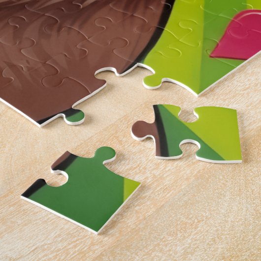 Pug Dog Valentine's Day Heart Donut Stack Legpuzzel (Zijkant)