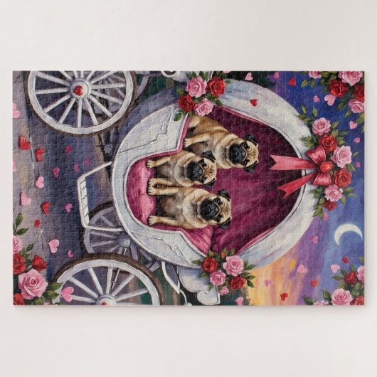 Pug Dog Valentine's Day Legpuzzel (Horizontaal)