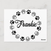 Pug Dog Verjaardagsfeestje Puppy Paw-ty Verjaardag Briefkaart (Achterkant)