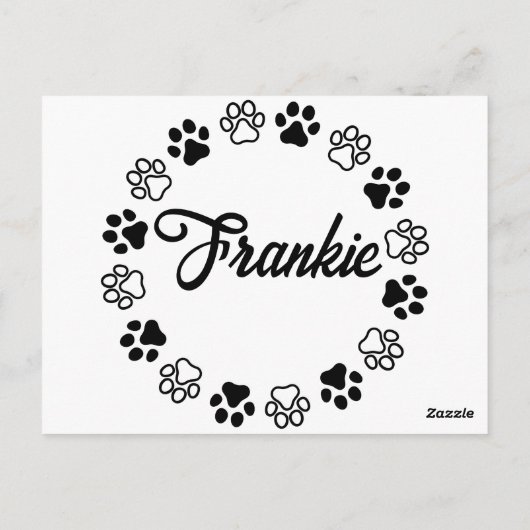 Pug Dog Verjaardagsfeestje Puppy Paw-ty Verjaardag Briefkaart (Achterkant)