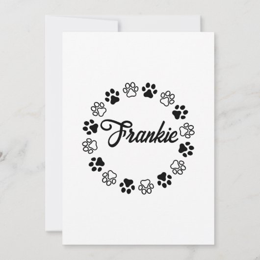 Pug Dog Verjaardagsfeestje Puppy Paw-ty Verjaardag Kaart (Achterkant)