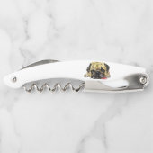 Pug Dog Waiter's Kurkentrekker Funny (Achterkant)