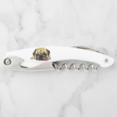 Pug Dog Waiter's Kurkentrekker Funny (Voorkant)