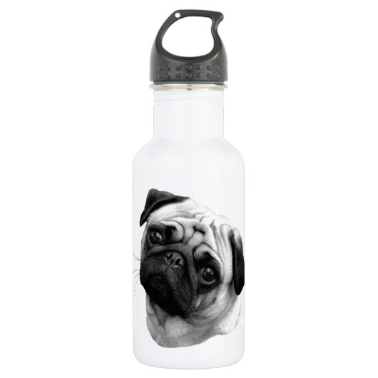 Pug Dog Waterfles (Voorkant)