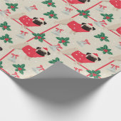 Pug Dog Wearing Sweater & Kerstkerstkerstkerstkers Cadeaupapier (Hoek)