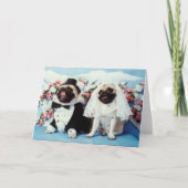 Pug Dog Wedding Card Kaart (Voorkant)