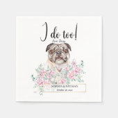 Pug Dog Wedding Cocktail Napkins Servet (Voorkant)