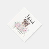 Pug Dog Wedding Cocktail Napkins Servet (Hoek)