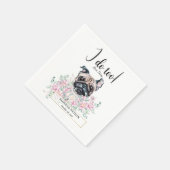 Pug Dog Wedding Cocktail Napkins Servet (Hoek)