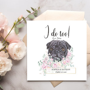 Pug Dog Wedding Cocktail Napkins Servet