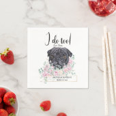 Pug Dog Wedding Cocktail Napkins Servet (Insitu)