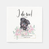 Pug Dog Wedding Cocktail Napkins Servet (Voorkant)