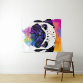 Pug Dog Wild Natuur Dierlijke Kleuren Kunst Schild Wandkleed (In Situ (horizontaal))