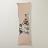 Pug Dogs Body Pillow Lichaamskussen (Voorkant Verticaal)