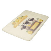 Pug Dogs Lemonade Stand Badmat (Gekanteld)