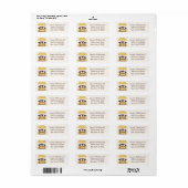 Pug Dogs Lemonade Stand Etiket (Full Sheet)