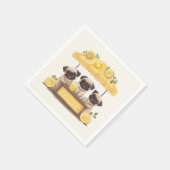 Pug Dogs Lemonade Stand Servet (Hoek)