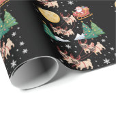 Pug Dogs Tree Christmas Sweater Xmas Pet Animal Cadeaupapier (Rol Hoek)