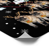 Pug Dogs Tree Christmas Sweater Xmas Pet Animal Do Poster (Hoek)