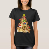 Pug Dogs Tree Christmas Sweater Xmas Pet Animal Do T-shirt (Voorkant)