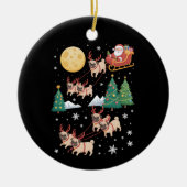 Pug Dogs Tree Christmas Sweater Xmas Pet Animal  Keramisch Ornament (Voorkant)