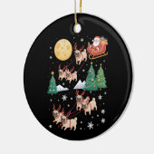 Pug Dogs Tree Christmas Sweater Xmas Pet Animal  Keramisch Ornament (Links)