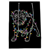 Pug Dogs Tree Christmas Sweater Xmas Pet Animal  Medium Cadeauzakje (Achterkant)