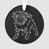 Pug Dogs Tree Christmas Sweater Xmas Pet Animal Ornament (voorkant)