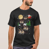 Pug Dogs Tree met kerstbeker Xmas gezelschapsdiere T-shirt (Voorkant)