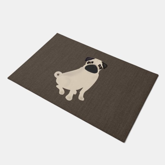 Pug Doormat Deurmat (Schuin)