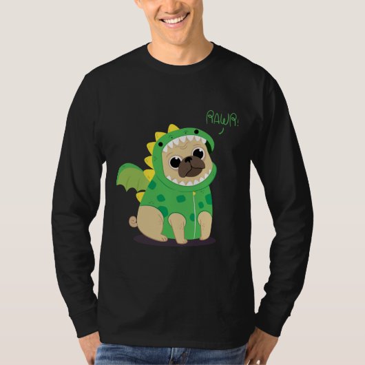PUG DRAGON DESIGN Classic T-shirt 423 (Voorkant)