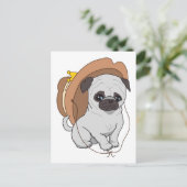 Pug Drawing 2 van Pablo Fernandez Briefkaart (Staand voorkant)