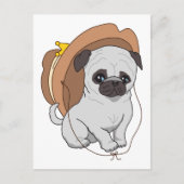 Pug Drawing 2 van Pablo Fernandez Briefkaart (Voorkant)