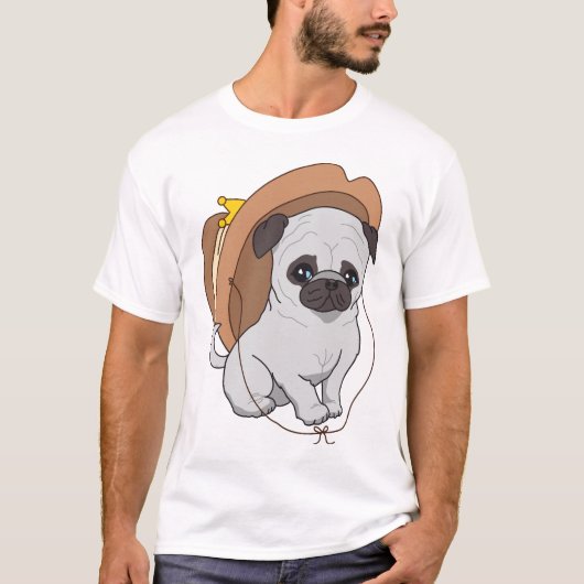 Pug Drawing 2 van Pablo Fernandez T-shirt (Voorkant)