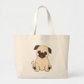Pug Drawing by Pablo Fernandez Limited Edition Grote Tote Bag (Voorkant)