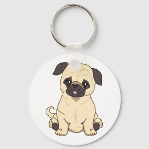 Pug Drawing by Pablo Fernandez Limited Edition Sleutelhanger