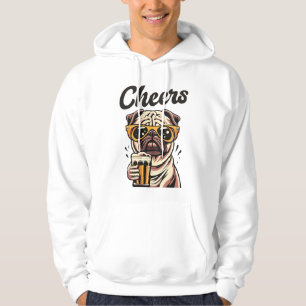 Pug Drink biermeme Hoodie