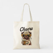 Pug Drink biermeme Tote Bag (Achterkant)