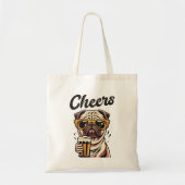 Pug Drink biermeme Tote Bag (Voorkant)