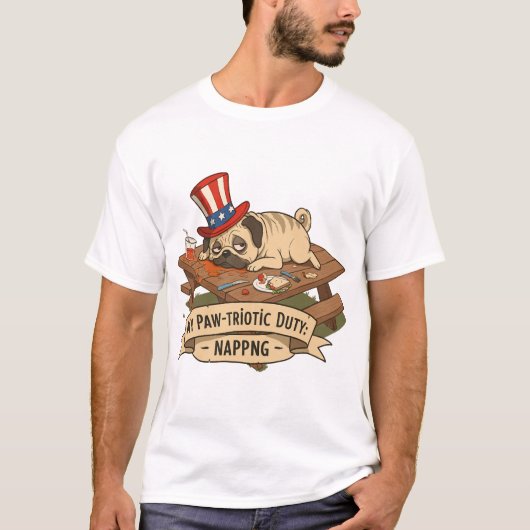 Pug dutten t-shirt (Voorkant)